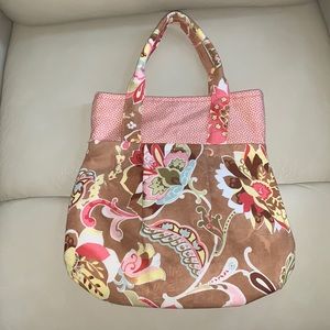 PAISLEY FLORAL QUILTED FABRIC PURSE/Tote Bag (Never used)